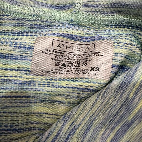 Athleta Space Dye Hooded Pullover Top Womens SZ XS Long Sleeve Stretch Hoodie - Picture 5 of 8